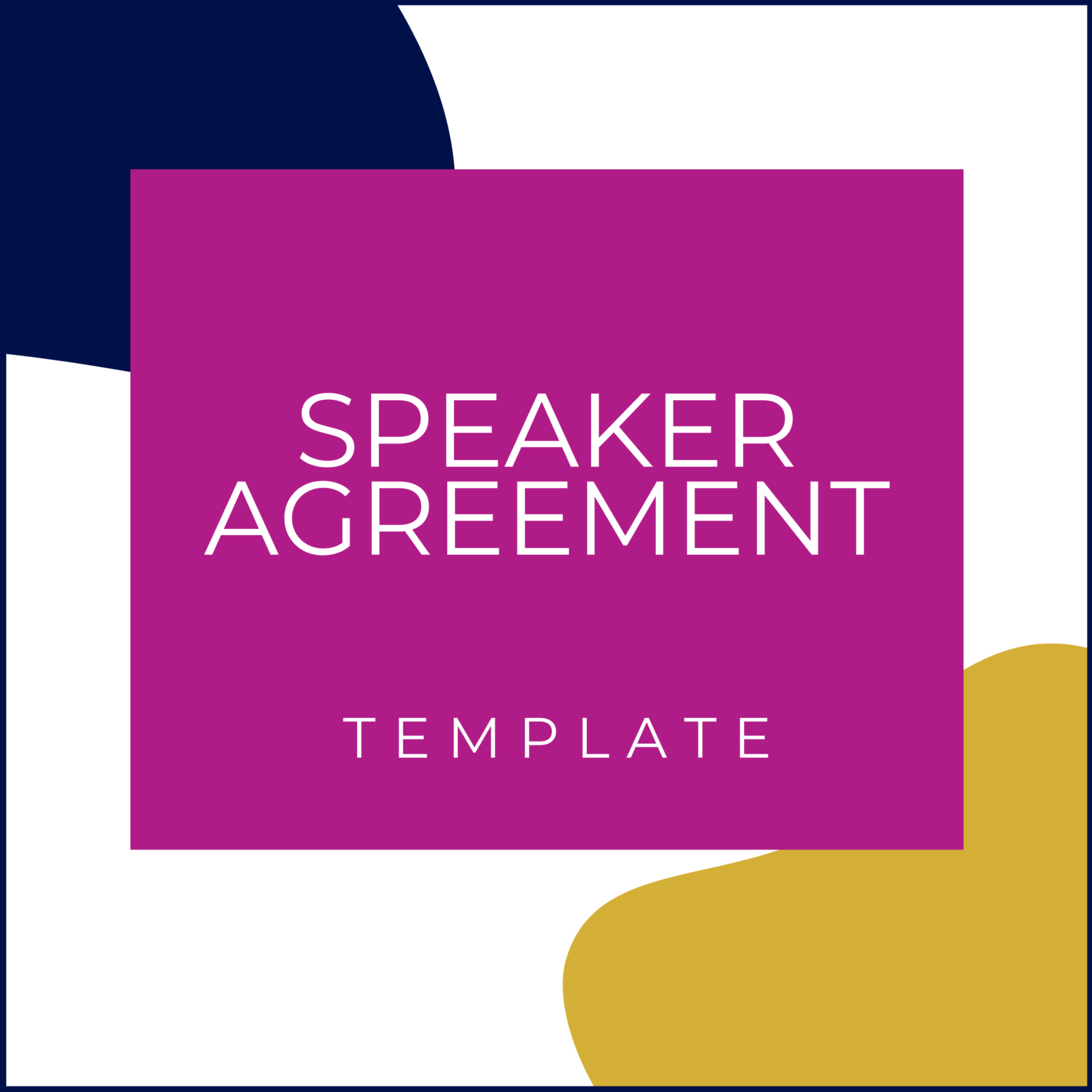 Speaker Agreement Template Boss Contract Society
